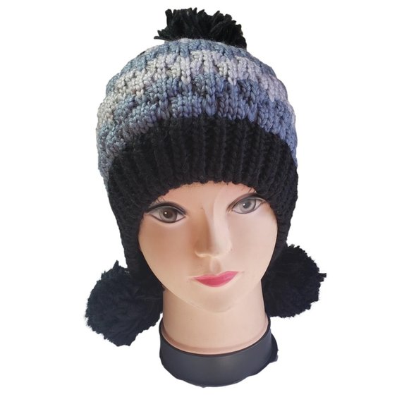 3 Hats For $15 Winter Clearance Knitted PomPom Ear Flap Warm Beanie Multicolor - Picture 3 of 16